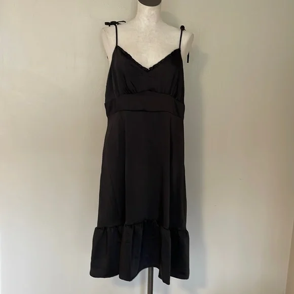 Nine West | Dresses | Nwt Nine West Black Fit And Flare Midi Dress Xl |  Poshmark